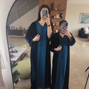 Ensemble matchy matchy bleu petrole