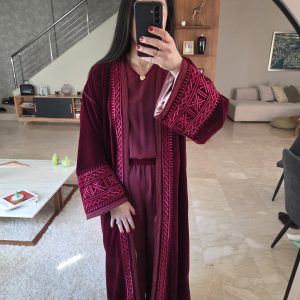 Kimono velours brodé