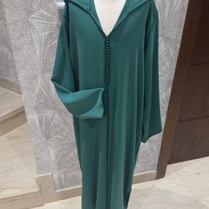 Jellaba akaad vert emeraude 8/10 ans