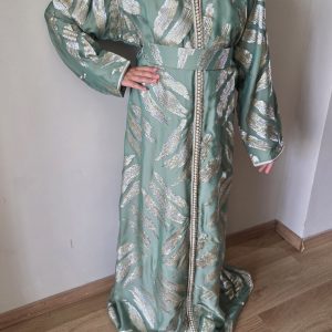 Caftan enfant vert eau