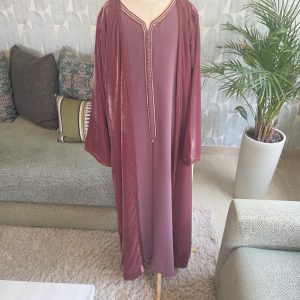 Ensemble bad3iya et kimono rose poudré